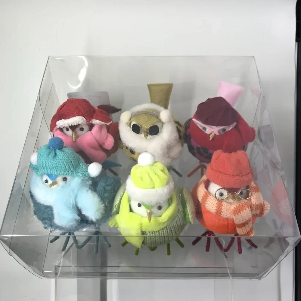 Target Wondershop 2023 Feathery Friends Christmas/winter set of 6 mini birds NEW - Picture 1 of 7